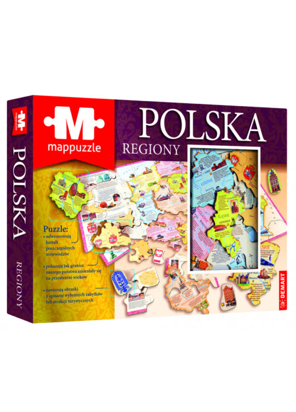 Puzzle Demart Mappuzzle Polska Regiony Mapa