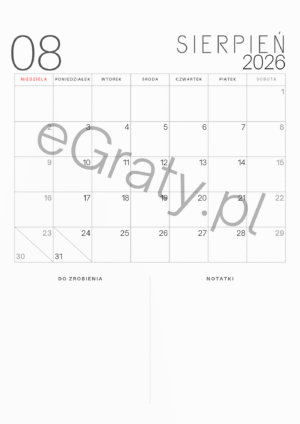 Kalendarz na 2026 rok (PDF)