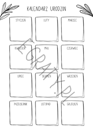 Kalendarz Urodzin (PDF)