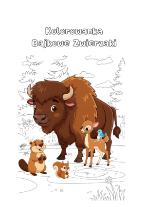 Kolorowanka Bajkowe Zwierzaki