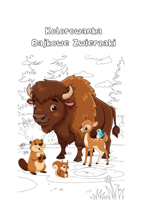 Kolorowanka Zwierzaki do druku okładka