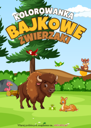 Kolorowanka Bajkowe Zwierzaki do druku PDF – 12 stron (PDF) |dzieci