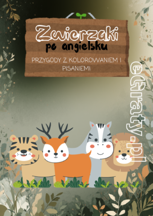 Kolorowanka zwierzęta po angielsku do druku PDF – Edukacyjna Zabawa