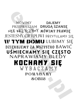 Zasady Domu Plakat do Druku