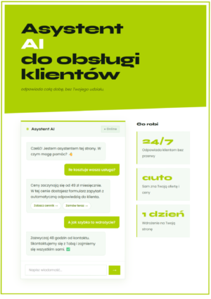 Asystent AI - Obsługi Klienta 24/7 – Inteligentny Specjalista ds. obsługi klienta