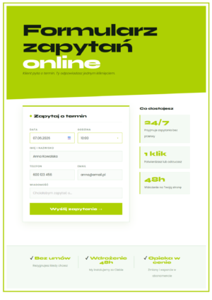 Formularz zapytan online