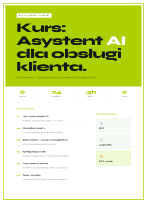Kurs asystent AI dla obsługi klienta