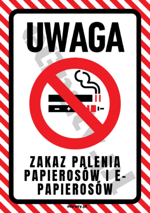 Znak Zakaz Palenia do druku PDF