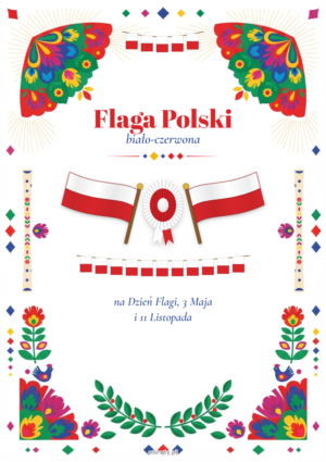 flaga polski do druku