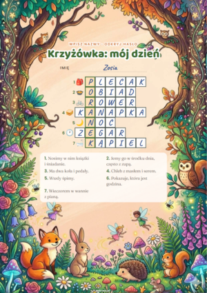 krzyżówka mój dzień