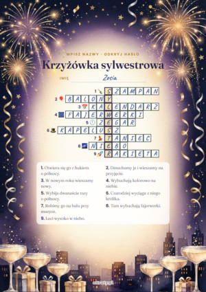 krzyżówka sylwestrowa
