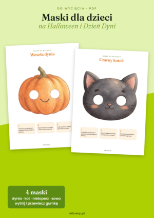 maski na halloween dla dzieci do druku