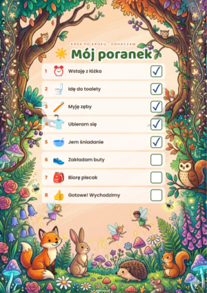 plan dnia dla dziecka z adhd