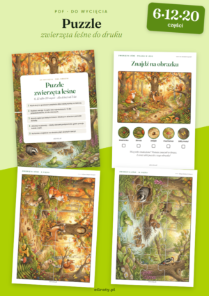 puzzle zwierzęta leśne do druku