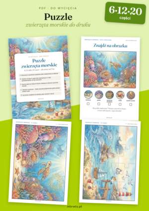 puzzle zwierzęta morskie do druku