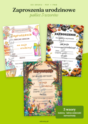 zaproszenia urodzinowe do druku pdf