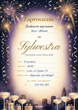 zaproszenie na sylwestra do druku