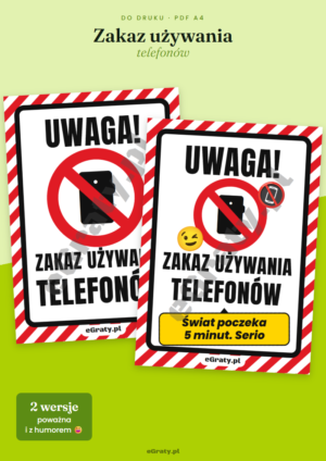 znak zakaz używania telefonów