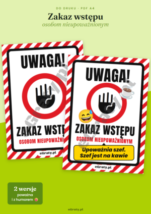 znak zakaz wstępu osobom nieupoważnionym