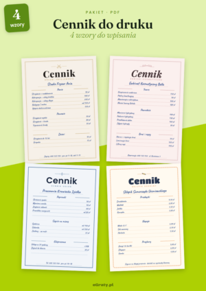 cennik do druku