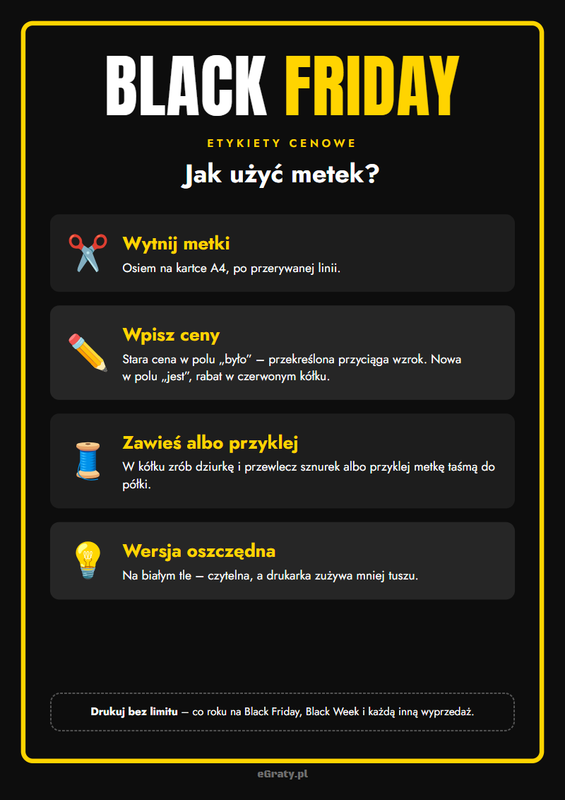 Co jest w pliku — etykiety cenowe do druku