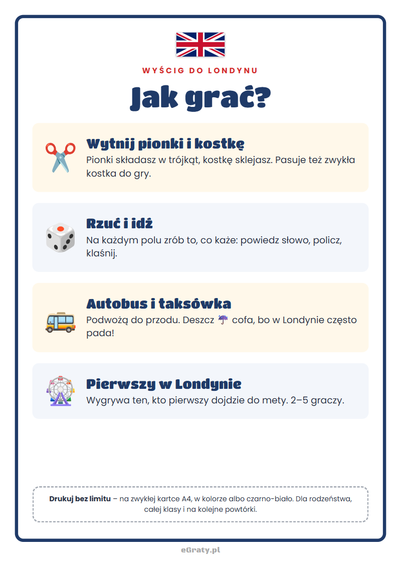 Co jest w pliku — gra planszowa po angielsku dla dzieci