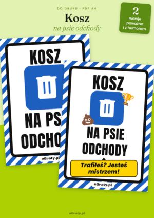 naklejka kosz na psie odchody