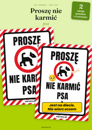tabliczka nie karmić psa