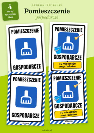 tabliczka pomieszczenie gospodarcze