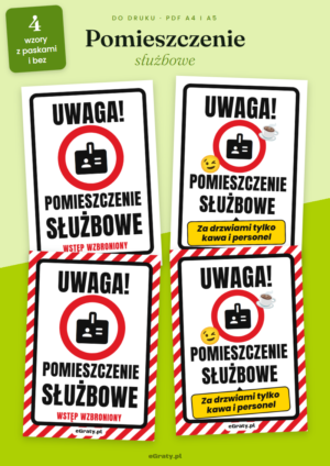 tabliczka pomieszczenie służbowe