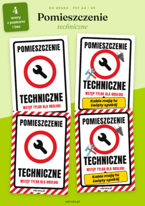 tabliczka pomieszczenie techniczne