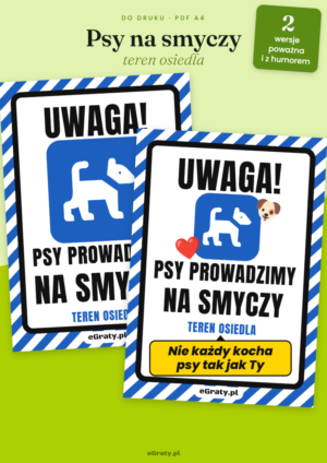 tabliczka psy na smyczy