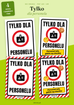 tabliczka tylko dla personelu