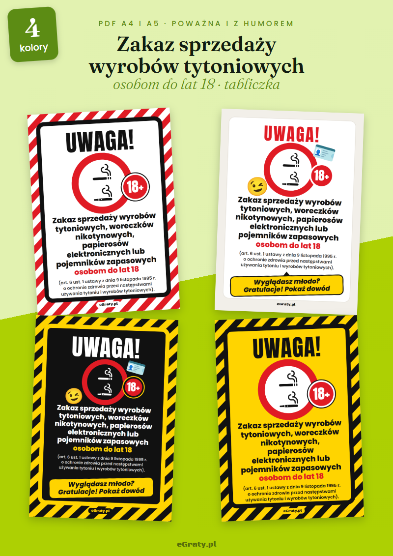 tabliczka zakaz sprzedaży wyrobów tytoniowych