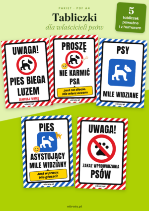 tabliczki dla właścicieli psów
